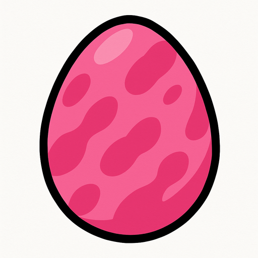 PINK EGG.
In-Game asset.  2d.  High contrast.  No shadows