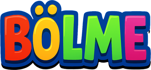 Just write 'BÖLME' as a title in colorful text..
In-Game asset.  2d.  High contrast.  No shadows