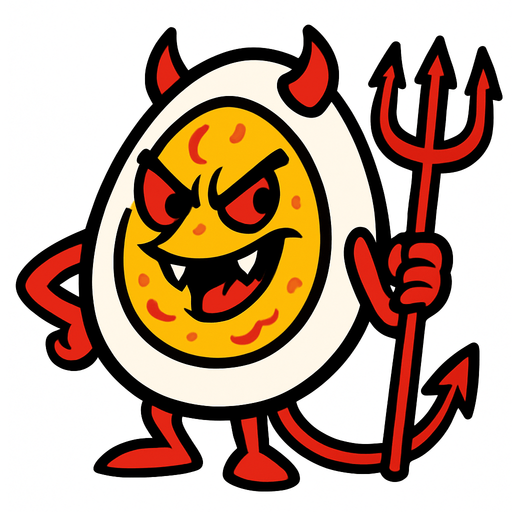 yumurta şeytan.
In-Game asset.  2d.  High contrast.  No shadows