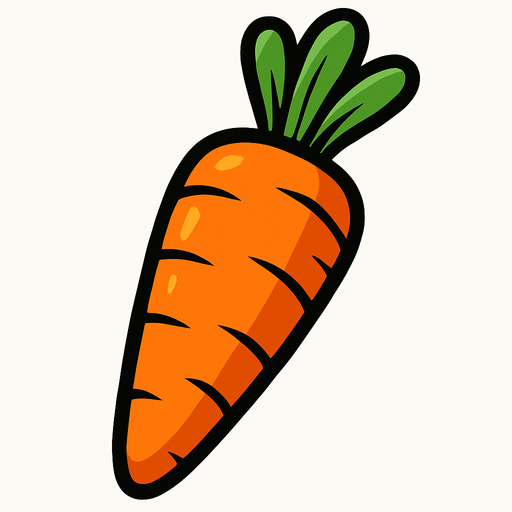 Tek bir havuç.
In-Game asset.  2d.  High contrast.  No shadows. No background