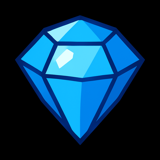 Gem.
In-Game asset.  2d.  High contrast.  No shadows