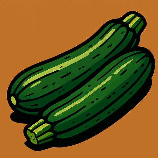 Courgettes.
In-Game asset.  2d.  High contrast.  No shadows
