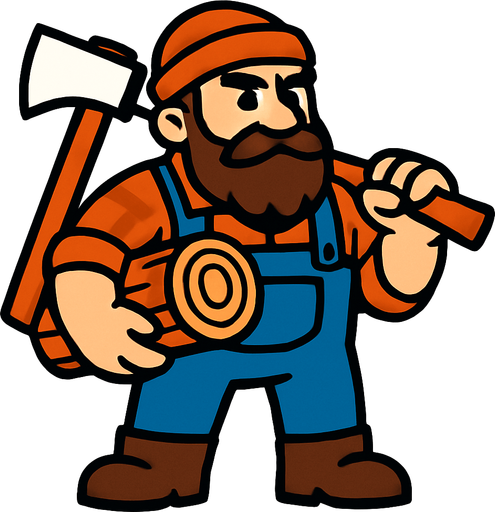 Oduncu.
In-Game asset.  2d.  High contrast.  No shadows