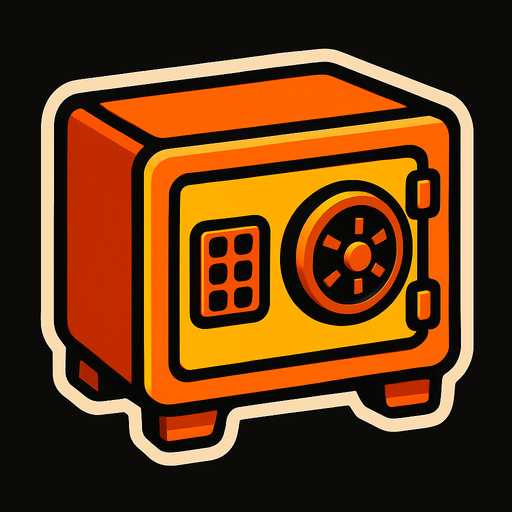 banka kasası küçük.
In-Game asset.  2d.  High contrast.  No shadows