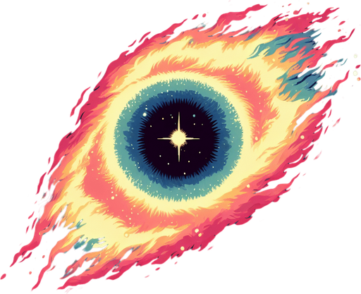 cat eye nebula, cartoon style.
Single Game Texture. In-Game asset. 2d. Blank background. High contrast. No shadows.