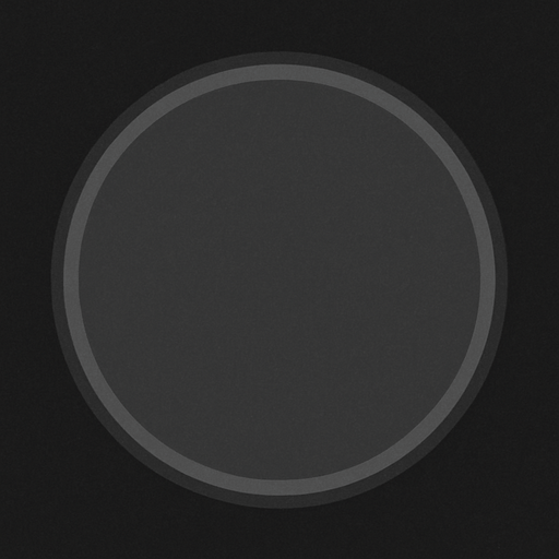 mostly transparent grey circle.
In-Game asset.  2d.  High contrast.  No shadows