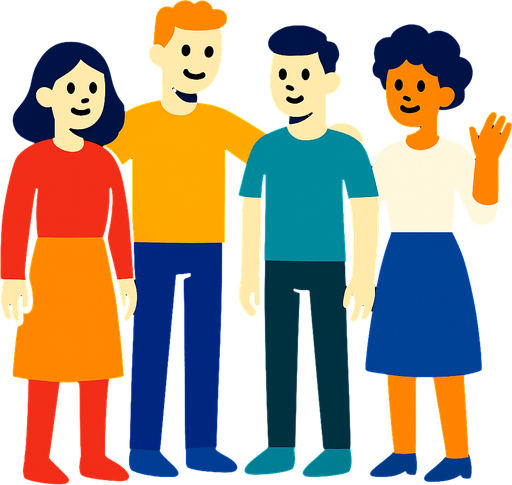 people.
In-Game asset.  2d.  High contrast.  No shadows