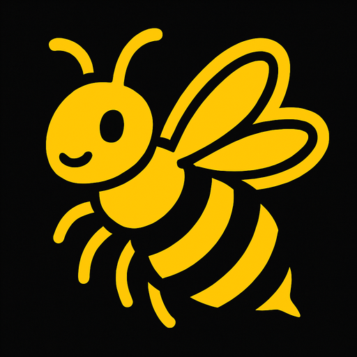 Abeille jaune.
In-Game asset.  2d.  High contrast.  No shadows