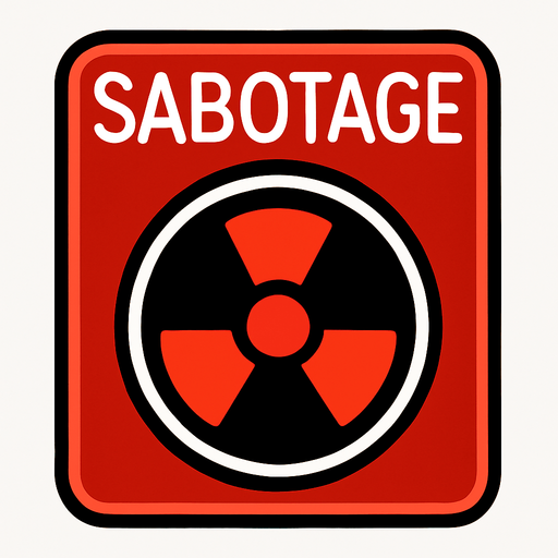 among us sabotageReactorButton.
In-Game asset.  2d.  High contrast.  No shadows