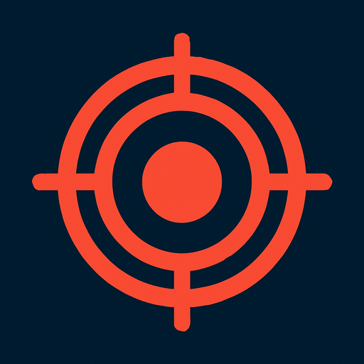target logo 2d ingame asset high contrast no shadows.
In-Game asset.  2d.  High contrast.  No shadows