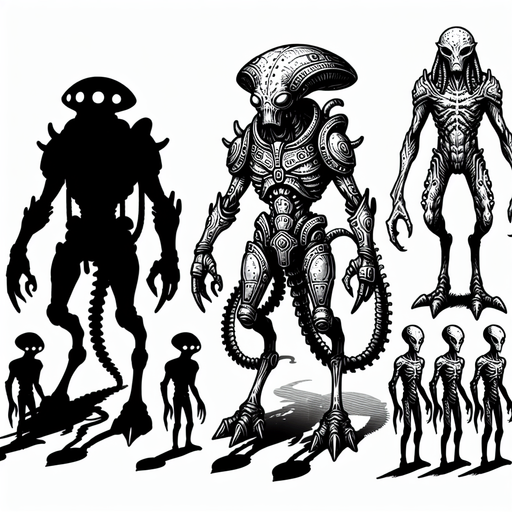 Aliens.
Single Game Texture. In-Game asset. 2d. Blank background. High contrast. No shadows.