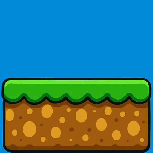 make a mario ground.
In-Game asset.  2d.  High contrast.  No shadows