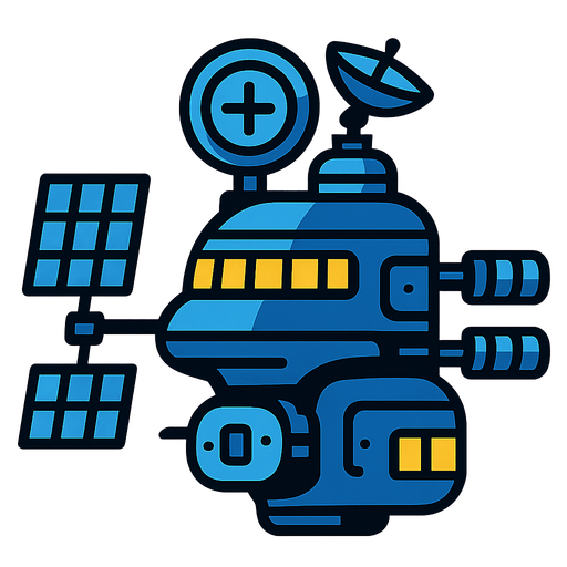 spaceStation.
In-Game asset.  2d.  High contrast.  No shadows