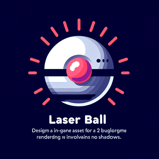 Bubble shooter laser ball powerup.
Single Game Texture. In-Game asset. 2d. Blank background. High contrast. No shadows.