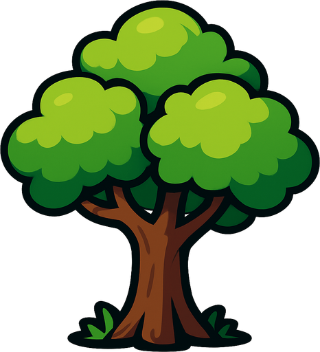 TREE.
In-Game asset.  2d.  High contrast.  No shadows