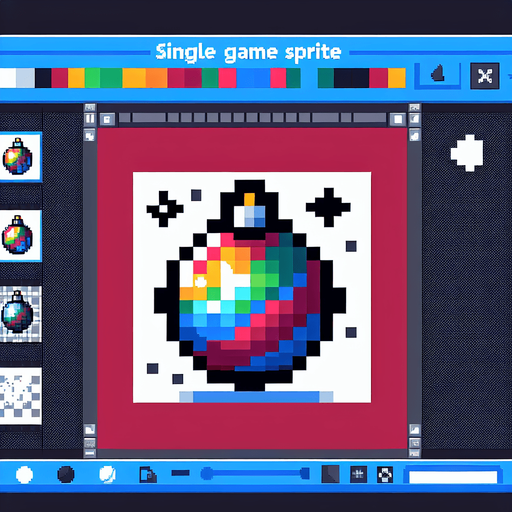 16 bit sprite of a christmas ornament Single Game Texture. In-Game asset. 2d. Blank background. High contrast. No shadows.