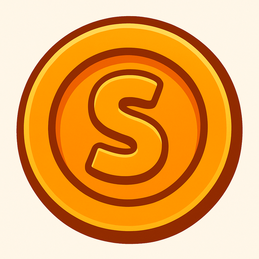 a coin orange.
In-Game asset.  2d.  High contrast.  No shadows