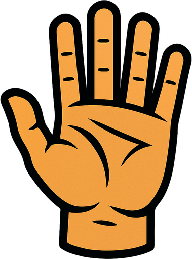 Hand.
In-Game asset.  2d.  High contrast.  No shadows