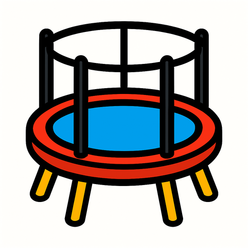 trampoline, 3d, yazısız.
In-Game asset.  2d.  High contrast.  No shadows