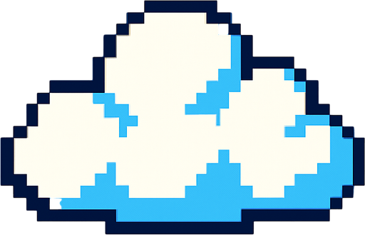 One Cloud style pixel art.
2d.  High contrast.  No shadows