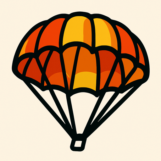 Paracaídas.
In-Game asset.  2d.  High contrast.  No shadows