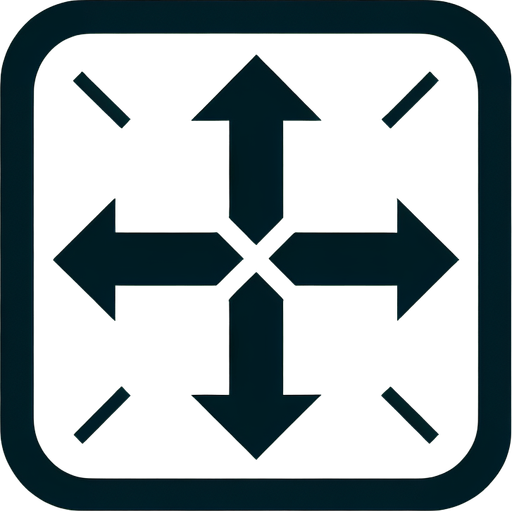 simple interface icon of arrows in all 4 directions.
Blank background