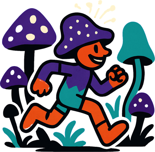 sporeRunner image.
2d.  High contrast.  No shadows