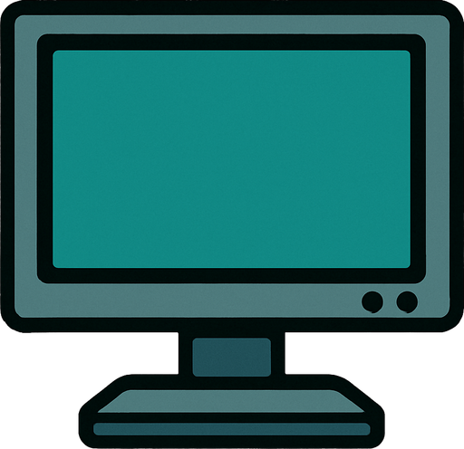 PC Monitör.
In-Game asset.  2d.  High contrast.  No shadows