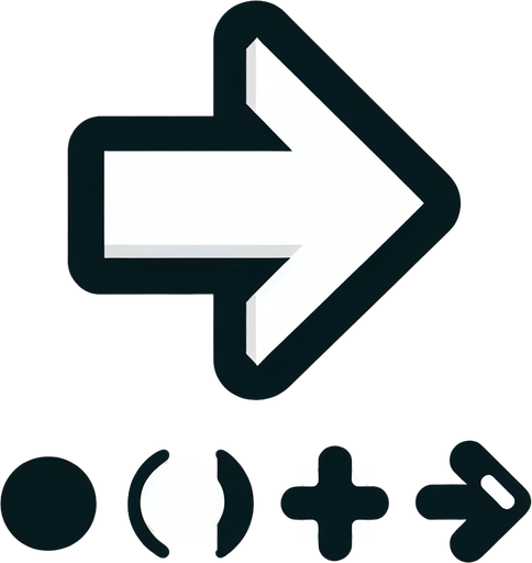 White arrow pictogram.
Single Game Texture. In-Game asset. 2d. Blank background. High contrast. No shadows.