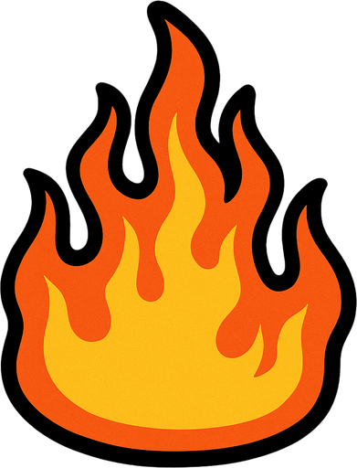 ateş, 3d, yazısız.
In-Game asset.  2d.  High contrast.  No shadows