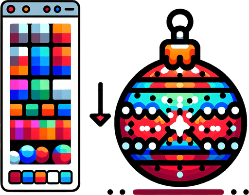 a christmas ball. plastic style. Single Game Texture. In-Game asset. 2d. Blank background. High contrast. No shadows.