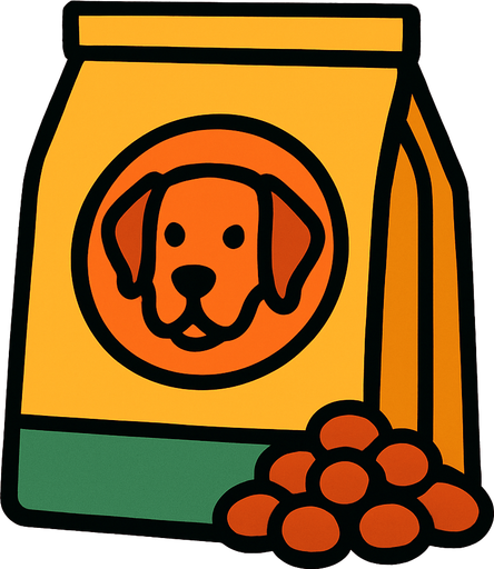 Dog food.
In-Game asset.  2d.  High contrast.  No shadows