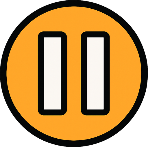 pause icon.
In-Game asset.  2d.  High contrast.  No shadows