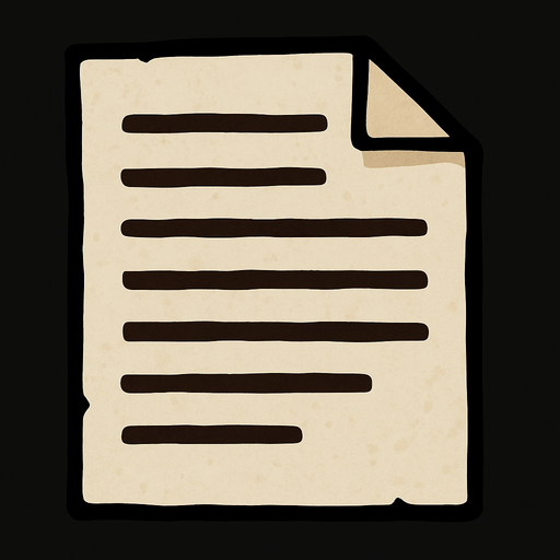 Paper.
In-Game asset.  2d.  High contrast.  No shadows