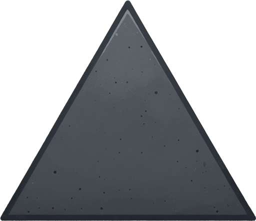 grey left triangle with transparent background.
Single Game Texture. In-Game asset. 2d. Blank background. High contrast. No shadows.