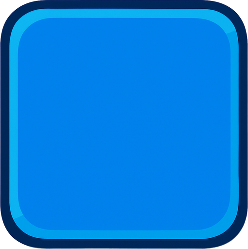 Blue block with curved edges.
In-Game asset.  2d.  High contrast.  No shadows