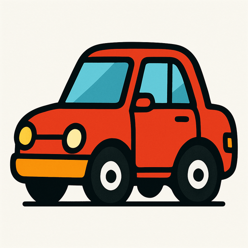 Carro 2d.
In-Game asset.  2d.  High contrast.  No shadows