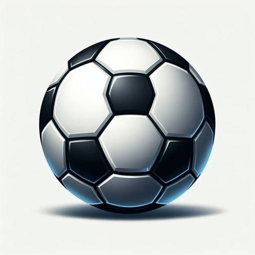 futbol topu.
Single Game Texture. In-Game asset. 2d. Blank background. High contrast. No shadows.
