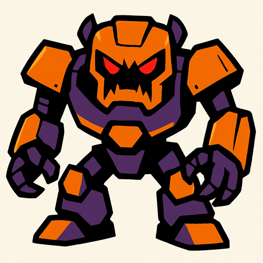 Enemy robot.
In-Game asset.  2d.  High contrast.  No shadows