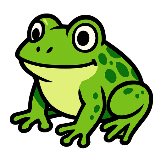 frog.
In-Game asset.  High contrast.  No shadows. 2d