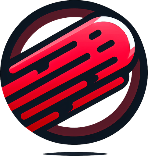 PowerUpSpeed ⚡	Red speed trail tile	Speeds up for bonus.
Single Game Texture.  In-Game asset.  2d.  Blank background.  High contrast.  No shadows