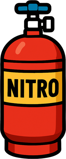 Nitro tüpü.
In-Game asset.  2d.  High contrast.  No shadows