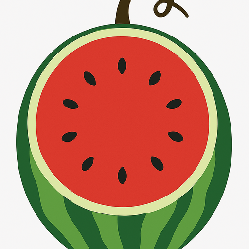 ortadan ikiye böl karpuzın içindeki kırmızı alan gözüksün