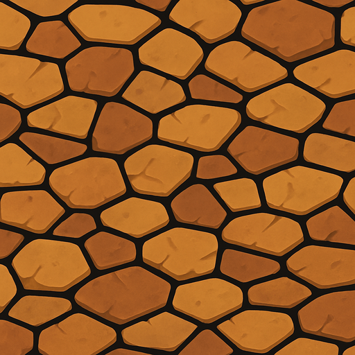 house floor made with cut stones.
In-Game asset.  2d.  High contrast.  No shadows
