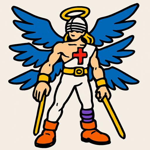 Angemon.
In-Game asset.  2d.  High contrast.  No shadows