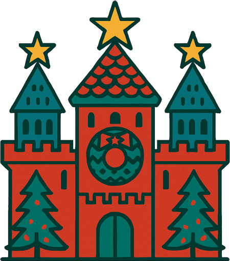 noel castle.
In-Game asset.  2d.  High contrast.  No shadows