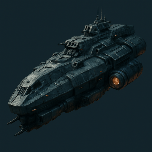 Uzay savaş gemisi - Gerçekçi - Yazısız.
In-Game asset.  High contrast.  No shadows