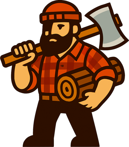 Oduncu.
In-Game asset.  2d.  High contrast.  No shadows