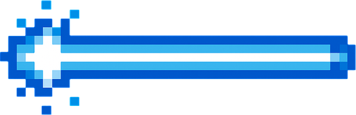 kalın piksel mavi lazer.
In-Game asset.  2d.  High contrast.  No shadows