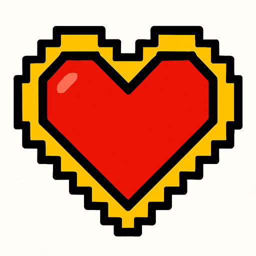 heart.
In-Game asset.  2d.  High contrast.  No shadows